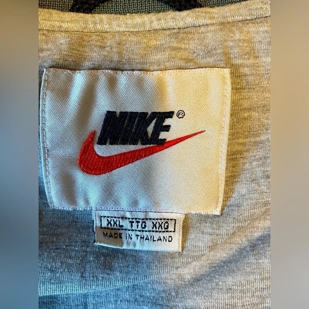 Vintage Y2K Nike Gray/Green Button-Down Jacket Coat